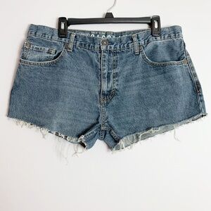 Vintage Gasoline DIY Distressed Jean Shorts 36x30